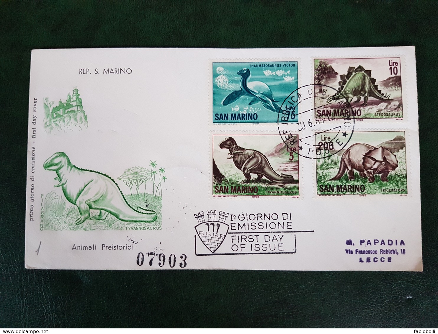 (35201) F.D.C. SAN MARINO  1965 - FDC