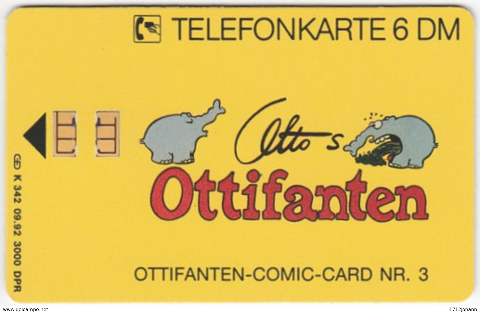 GERMANY K-Serie A-568 - 342 09.92 - Cartoon, Comics, Otto - MINT - K-Reeksen : Reeks Klanten