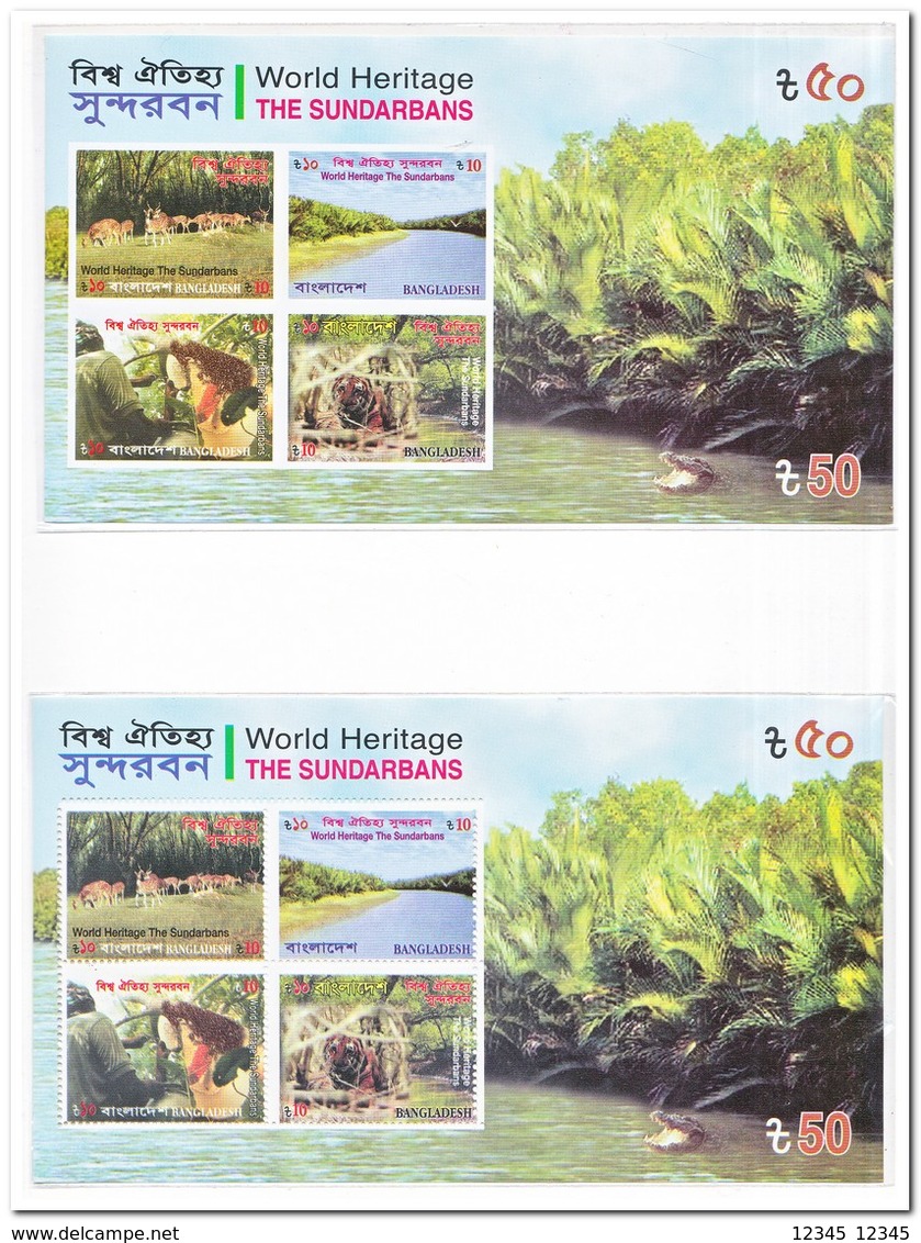 Bangladesh 2008, Postfris MNH, World Heritage, The Sundarbans ( Sheet Perf. & Imperf. ) - Bangladesh