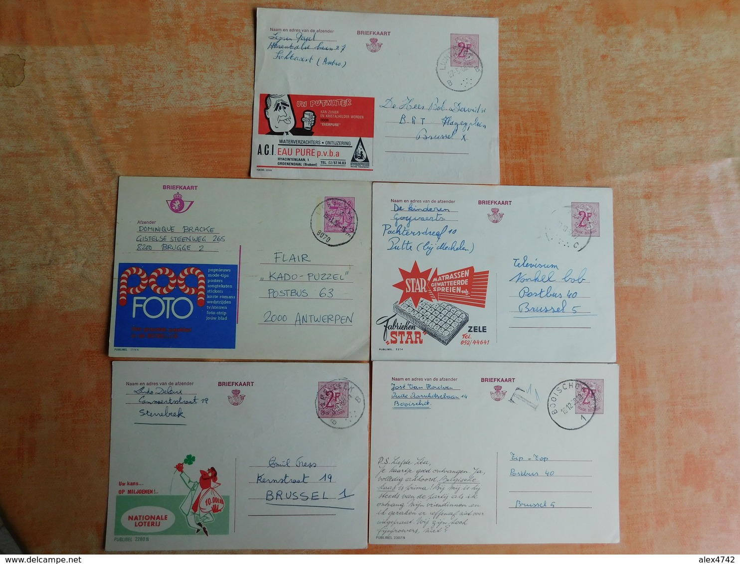 Lot De 5 Entiers Postaux Publibel   (Z7) - Publibels