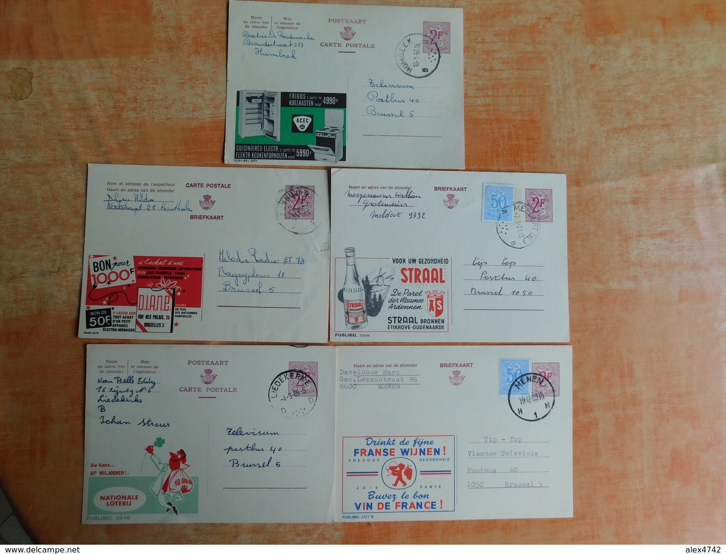 Lot De 5 Entiers Postaux Publibel   (Z7) - Publibels