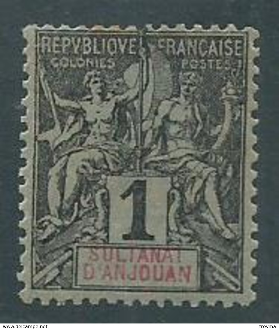 Timbre Anjouan 1892 Yvt 1 Neuf * - Unused Stamps