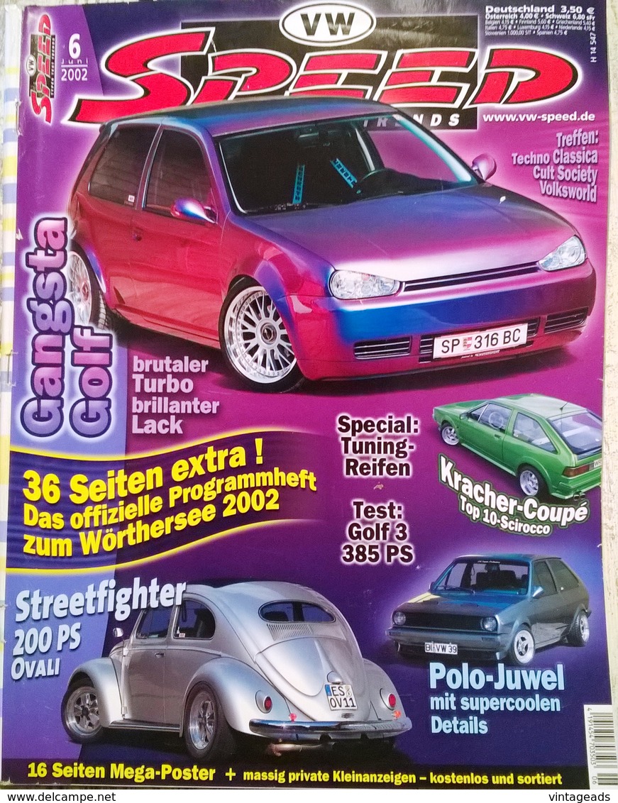 CA027 Autozeitschrift Speed Trends, Programmheft Wörthersee 2002, Deutsch - Automobile & Transport