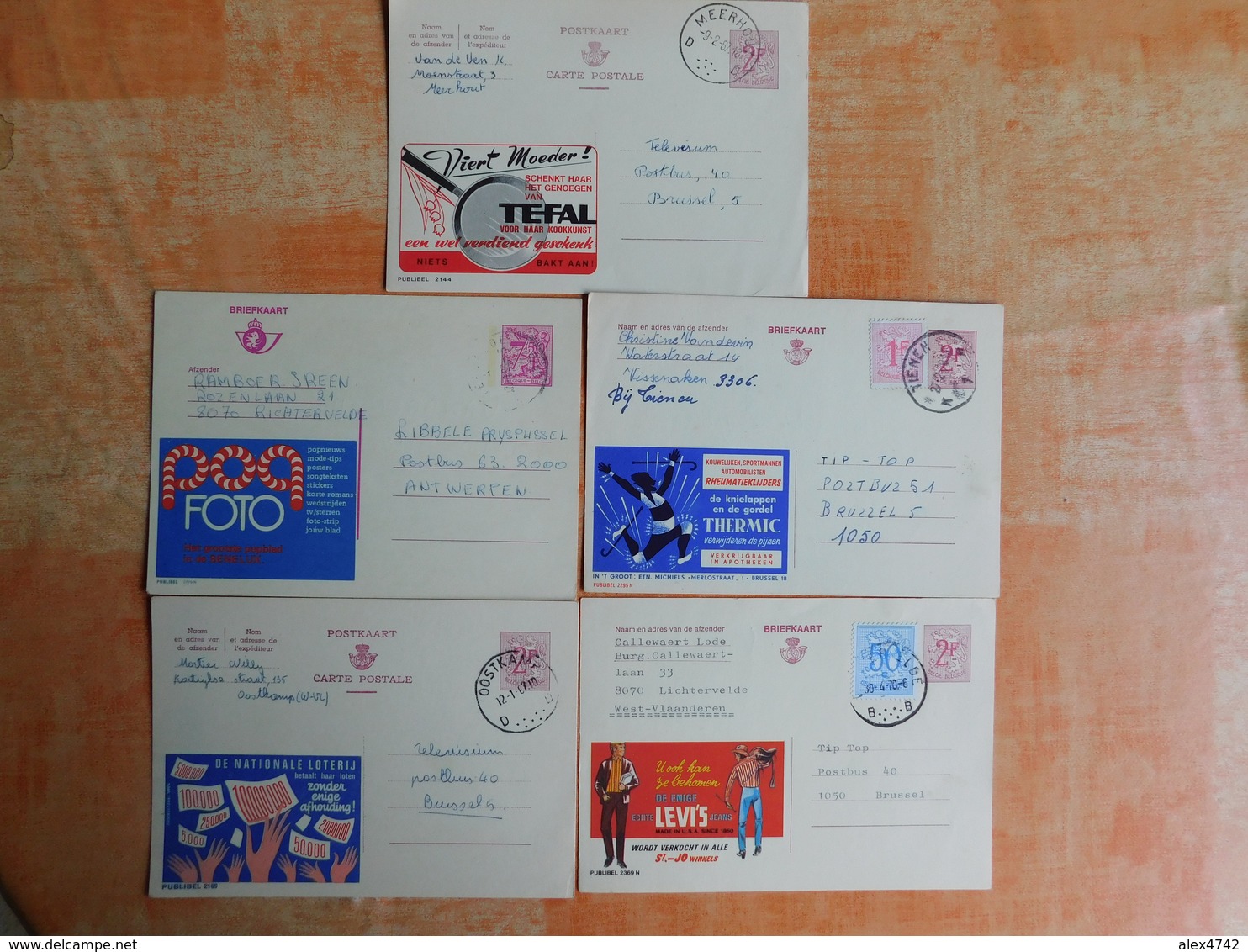 Lot De 5 Entiers Postaux Publibel   (A8) - Publibels