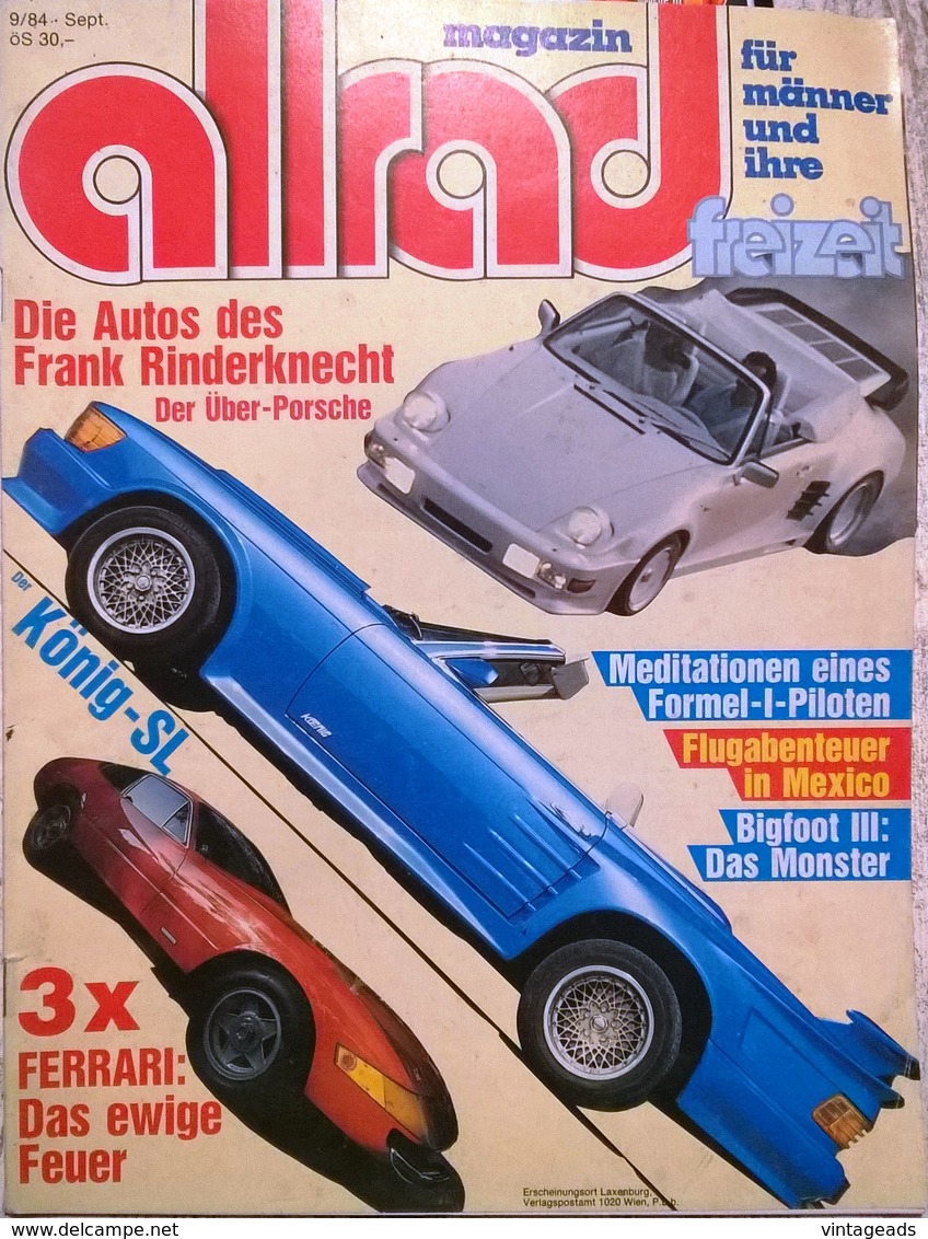 CA028 Autozeitschrift Allrad Magazin, Nr. 9, 1984, Deutsch - Auto En Transport