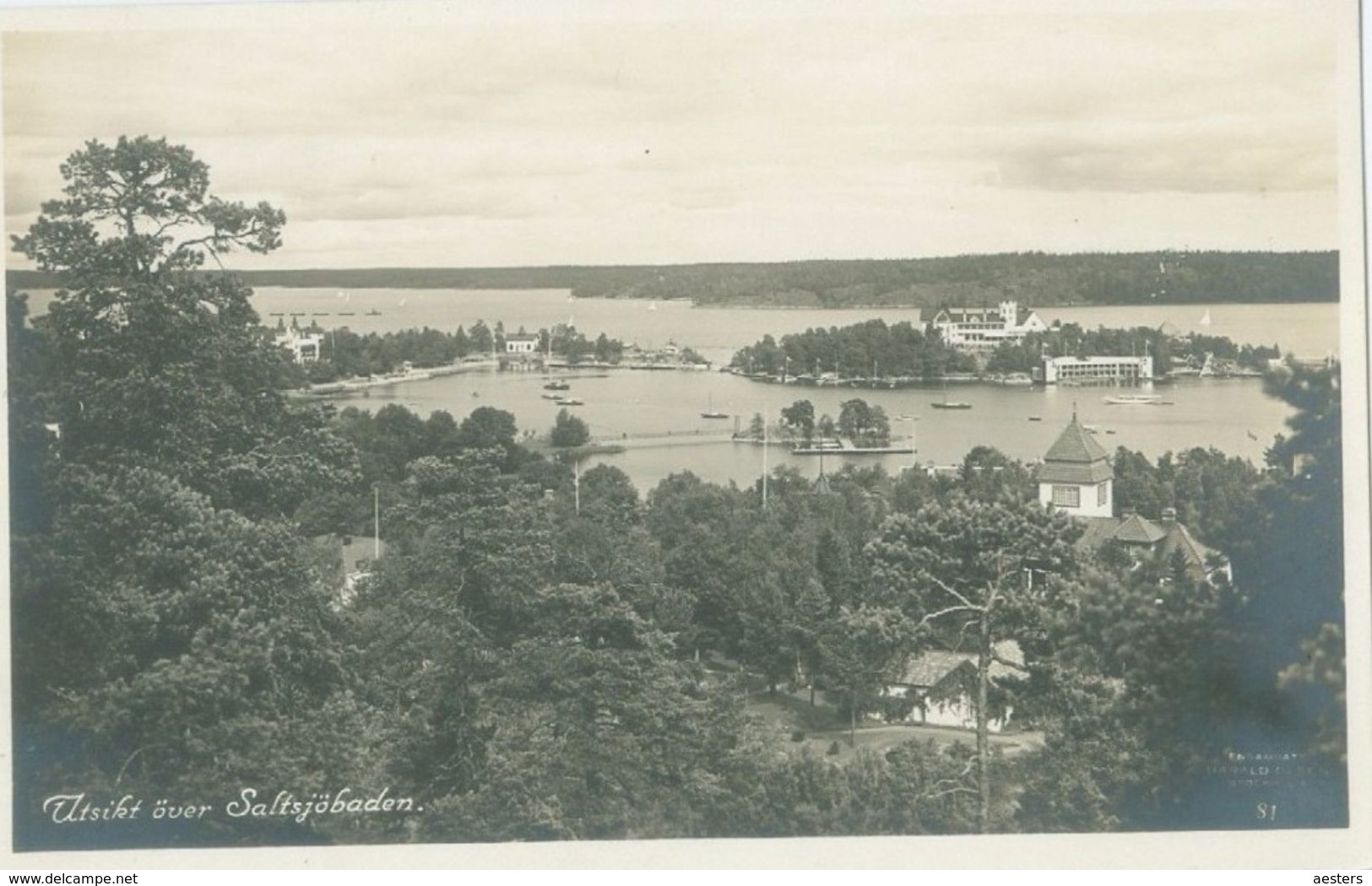 Stockholms Län; Utsikt över Saltsjöbaden - Not Circulated. (Harold Olsen - Stockholm) - Zweden