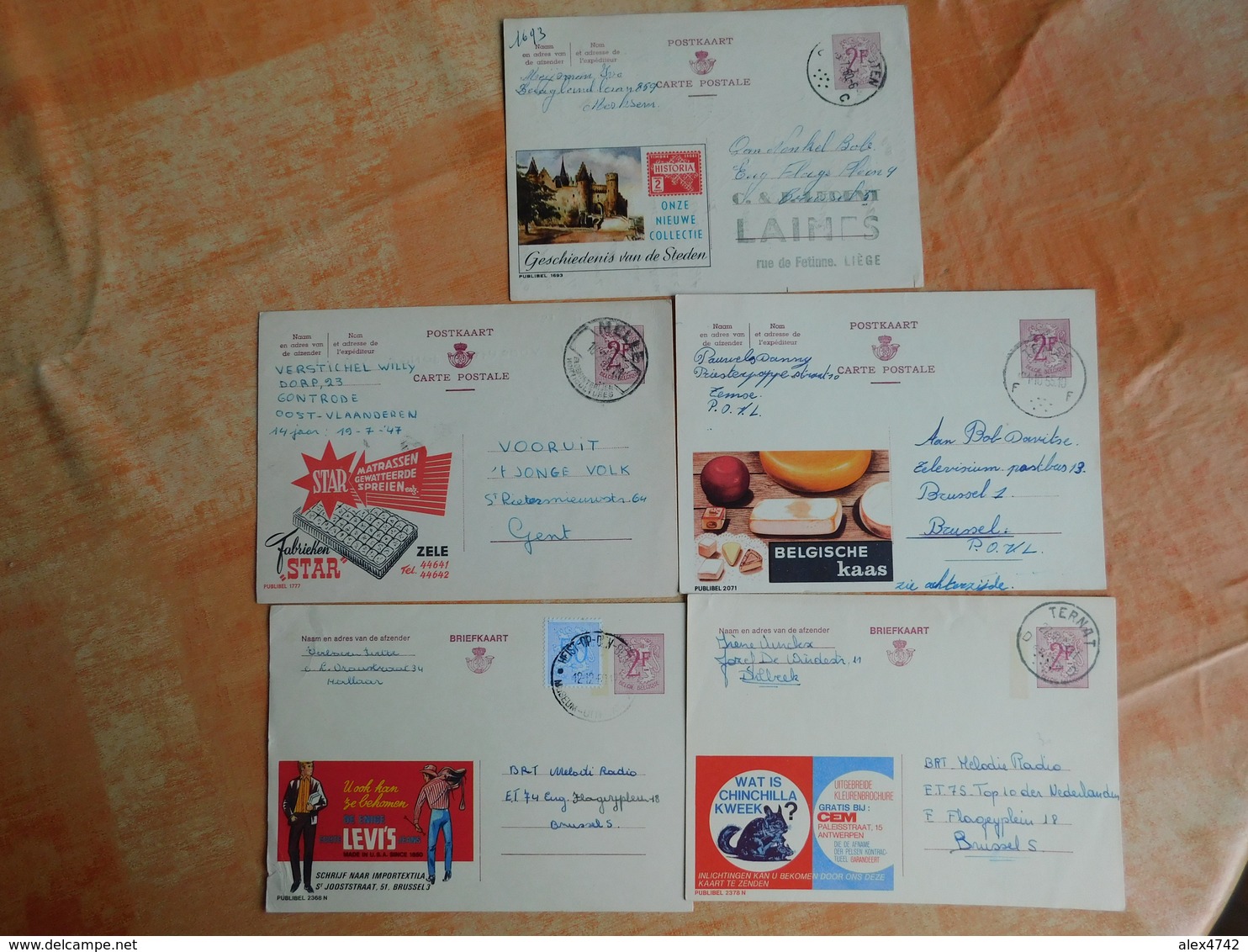 Lot De 5 Entiers Postaux Publibel   (B8) - Publibels