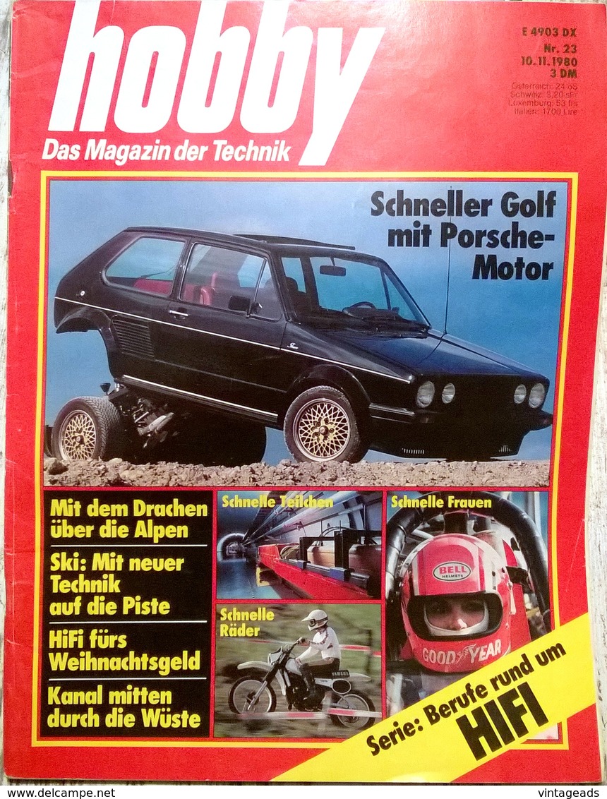 CA038 Autozeitschrift Hobby - Magazin Der Technik, Nr. 23, 1980 - Automóviles & Transporte