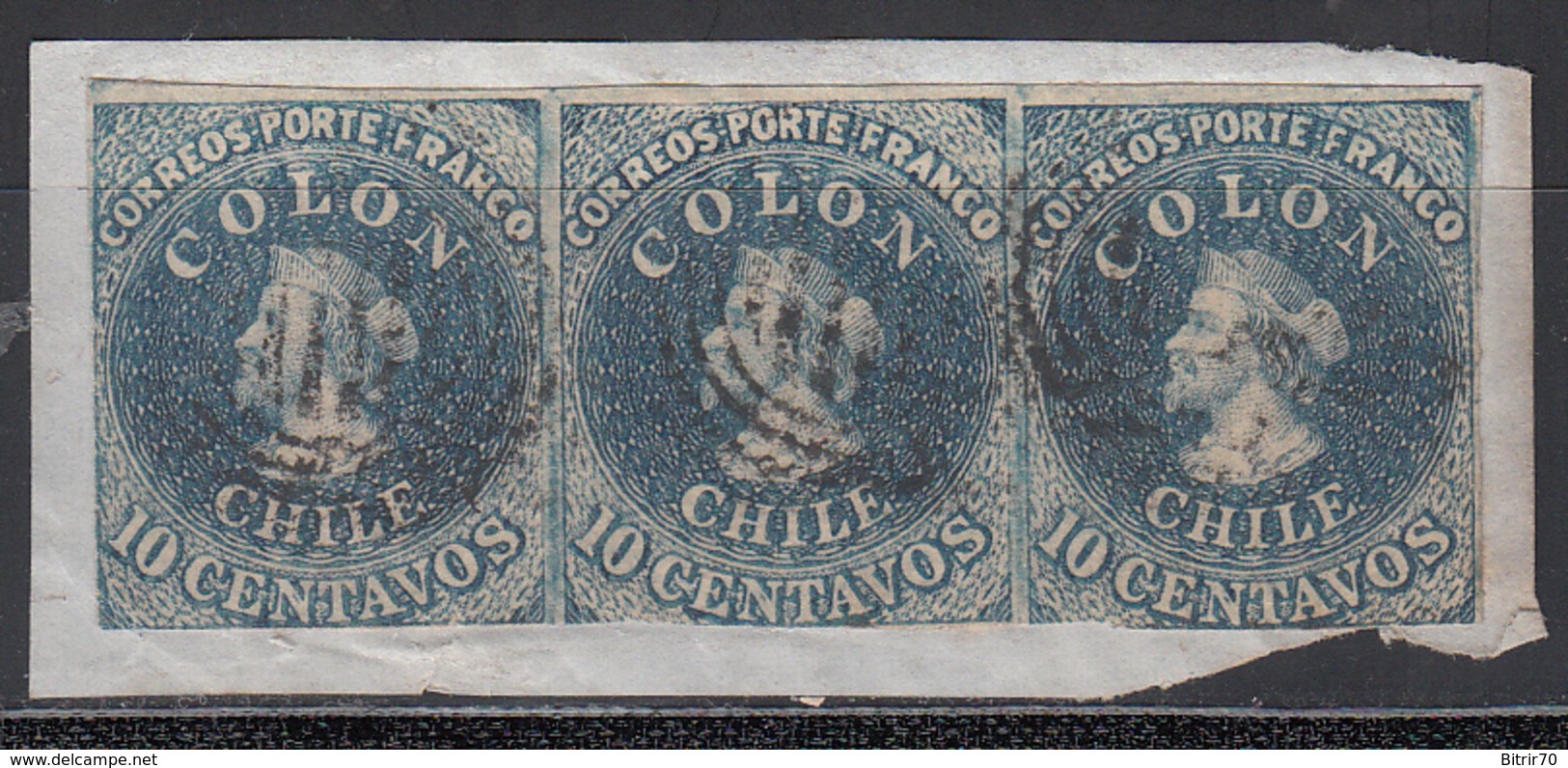 1856-66  Yvert Nº 6, - Chile