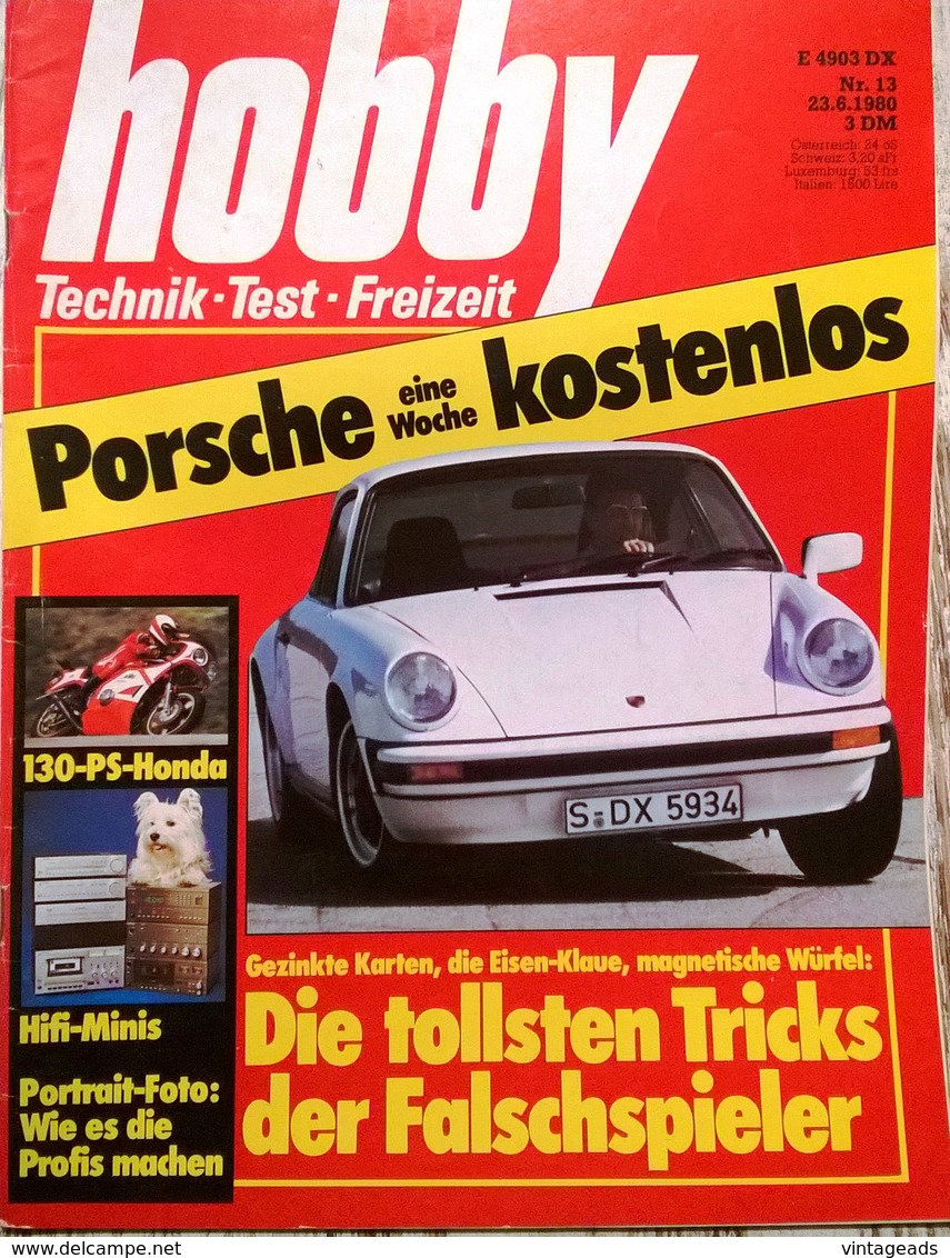 CA039 Autozeitschrift Hobby - Magazin Der Technik, Nr. 13, 1980 - Auto & Verkehr