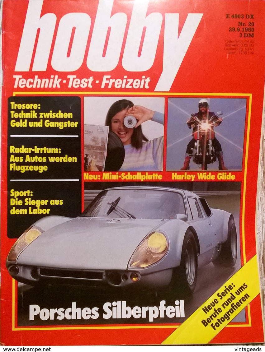 CA040 Autozeitschrift Hobby - Magazin Der Technik, Nr. 20, 1980 - Automóviles & Transporte