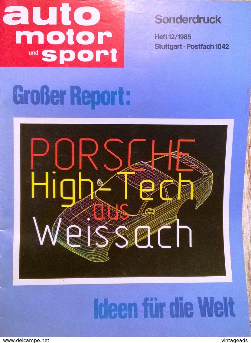 CA042 Autozeitschrift Auto - Motor - Sport, Sonderdruck, Porsche High-Tech - Auto En Transport