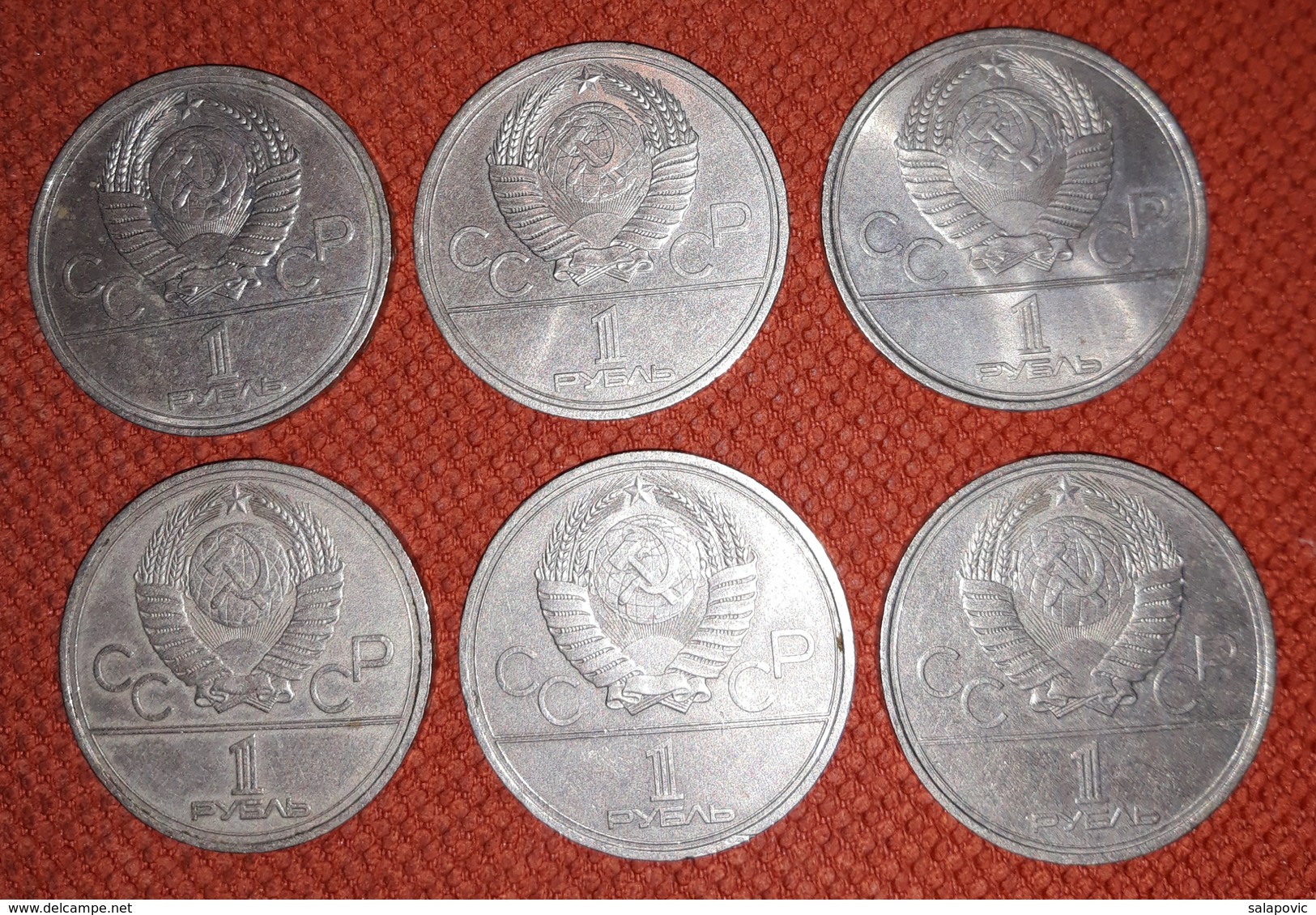 RUSSIA OLYMPIC GAMES 1 ROUBLE FULL COIN SET MOSCOW 1980 - Russia