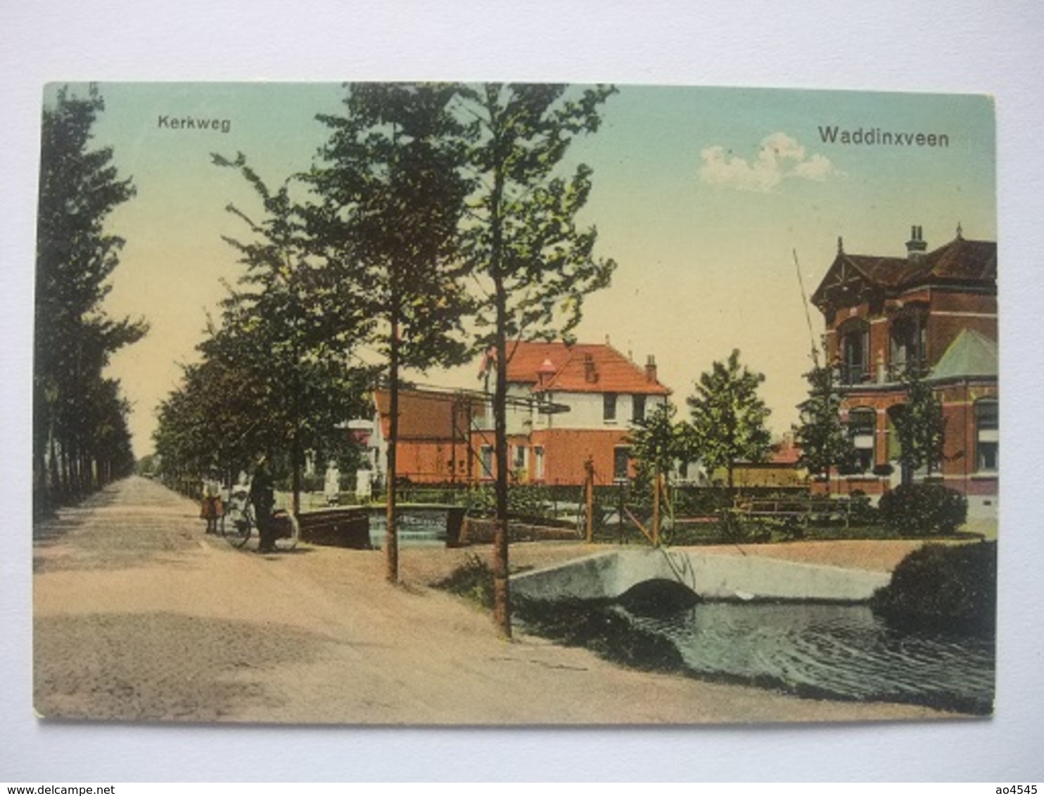 M76 Ansichtkaart Waddinxveen - Kerkweg - 1913 - Waddinxveen