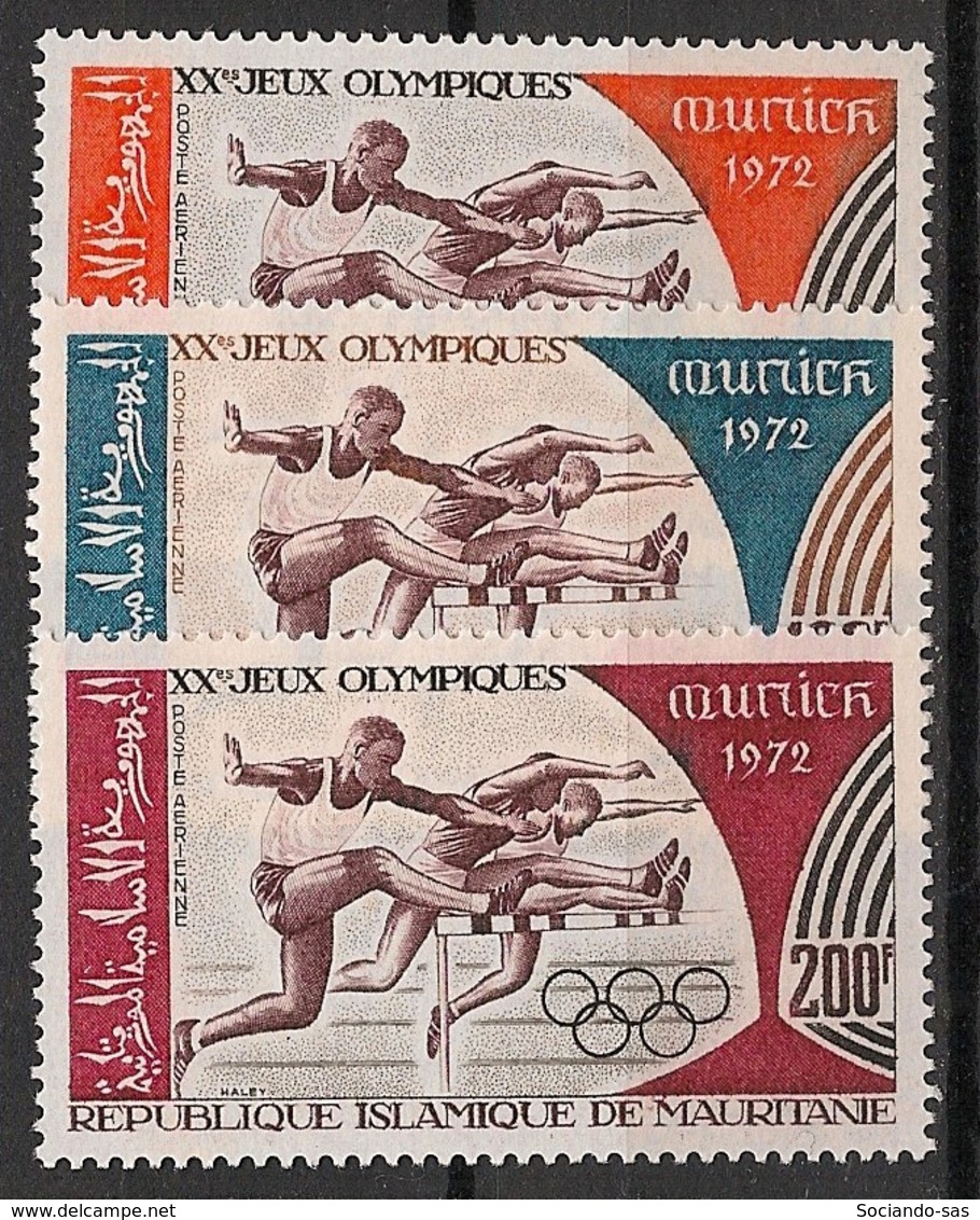 Mauritanie - 1972 - Poste Aérienne PA N°Yv. 123 à 125 - JO Munich 72 - Neuf Luxe ** / MNH / Postfrisch - Summer 1972: Munich