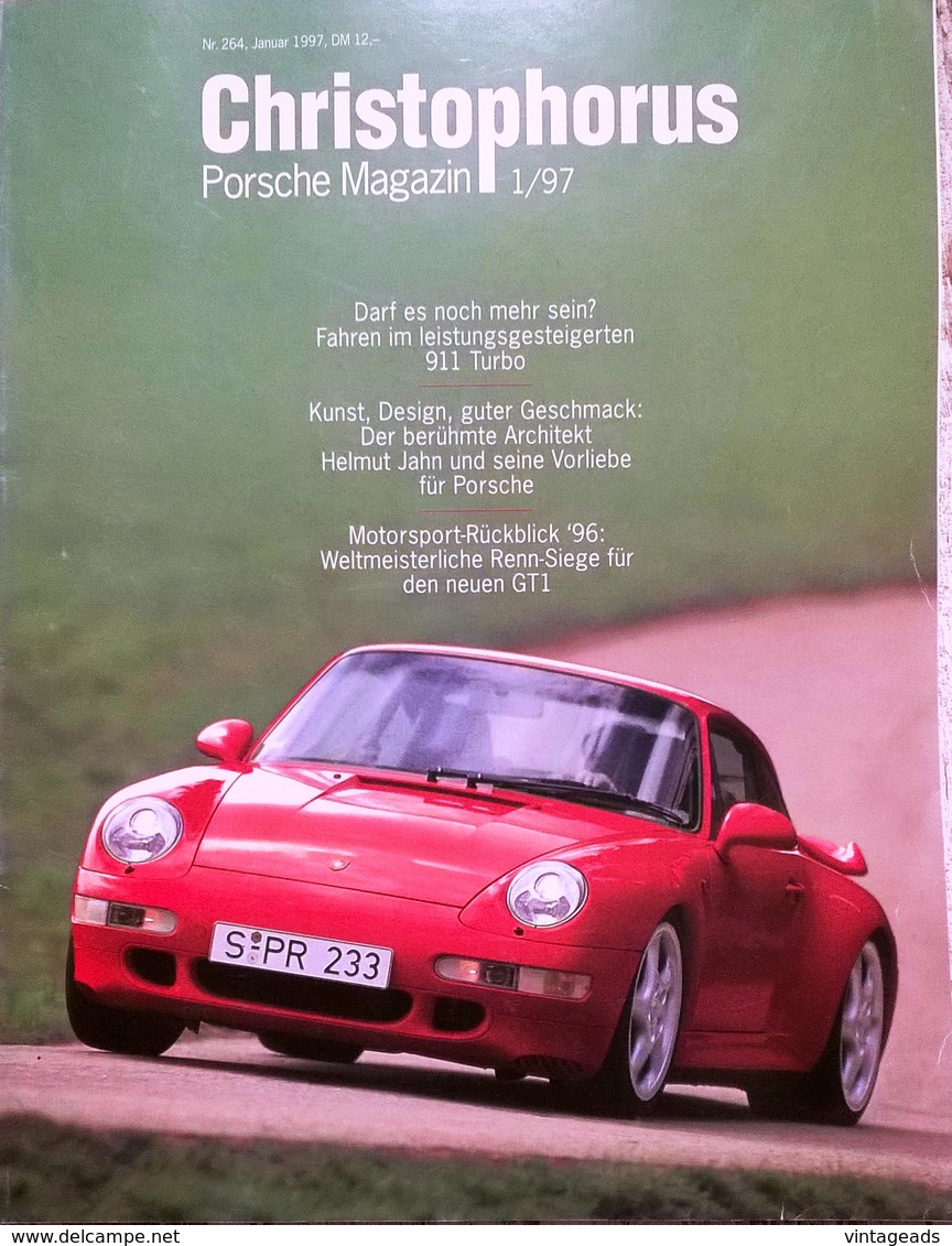 CA050 Autozeitschrift Christophorus, Porsche Magazin 1/97, Neuwertig - Auto En Transport