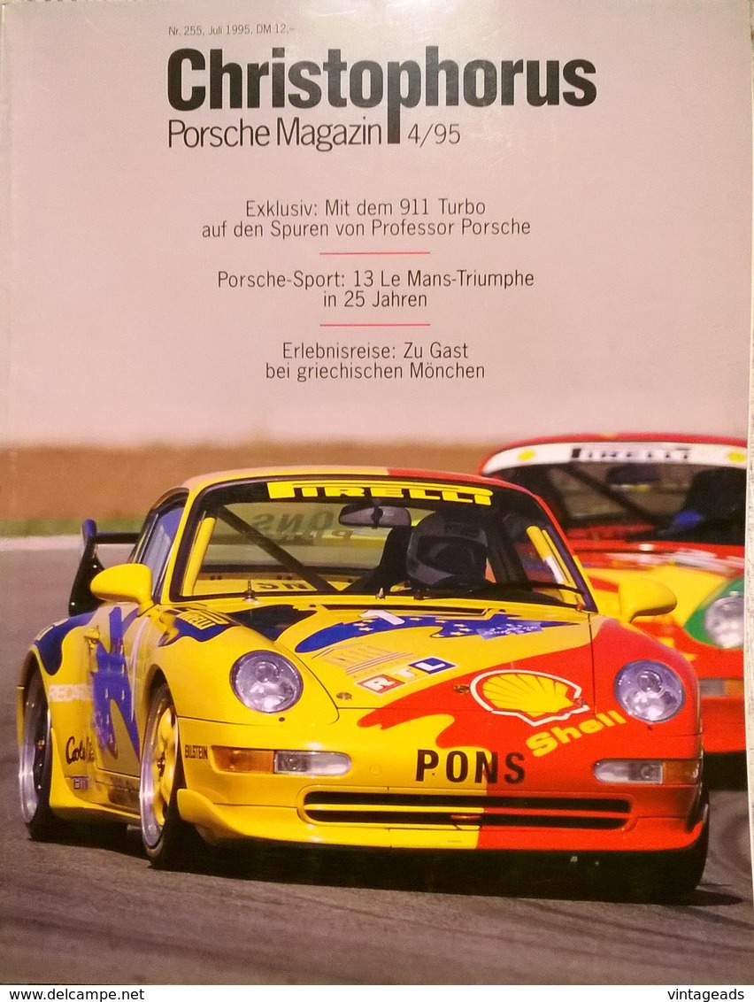 CA053 Autozeitschrift Christophorus, Porsche Magazin 4/95, Neuwertig - Auto & Verkehr