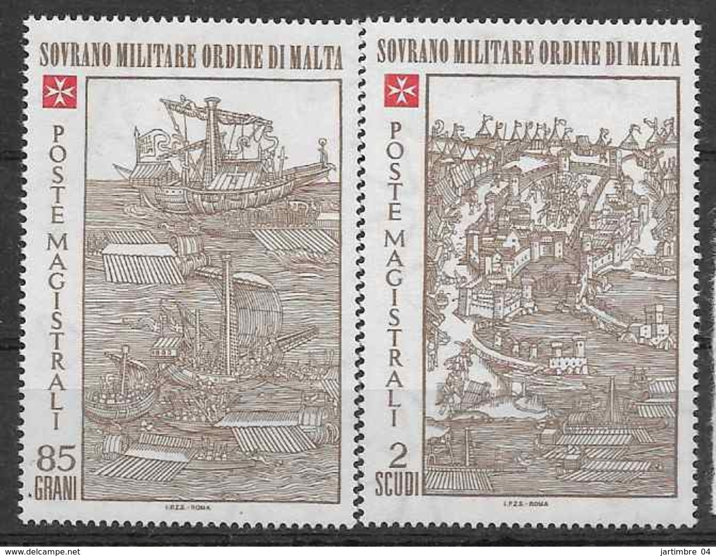 1980 ORDRE DE MALTE 185-86** Siège De Rhodes, Bateaux - Sovrano Militare Ordine Di Malta