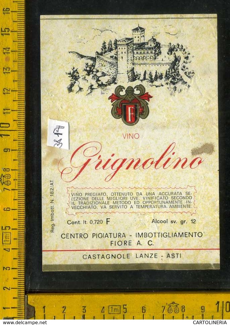 Etichetta Vino Liquore Grignolino - Castagnole Lanze AT - Altri & Non Classificati