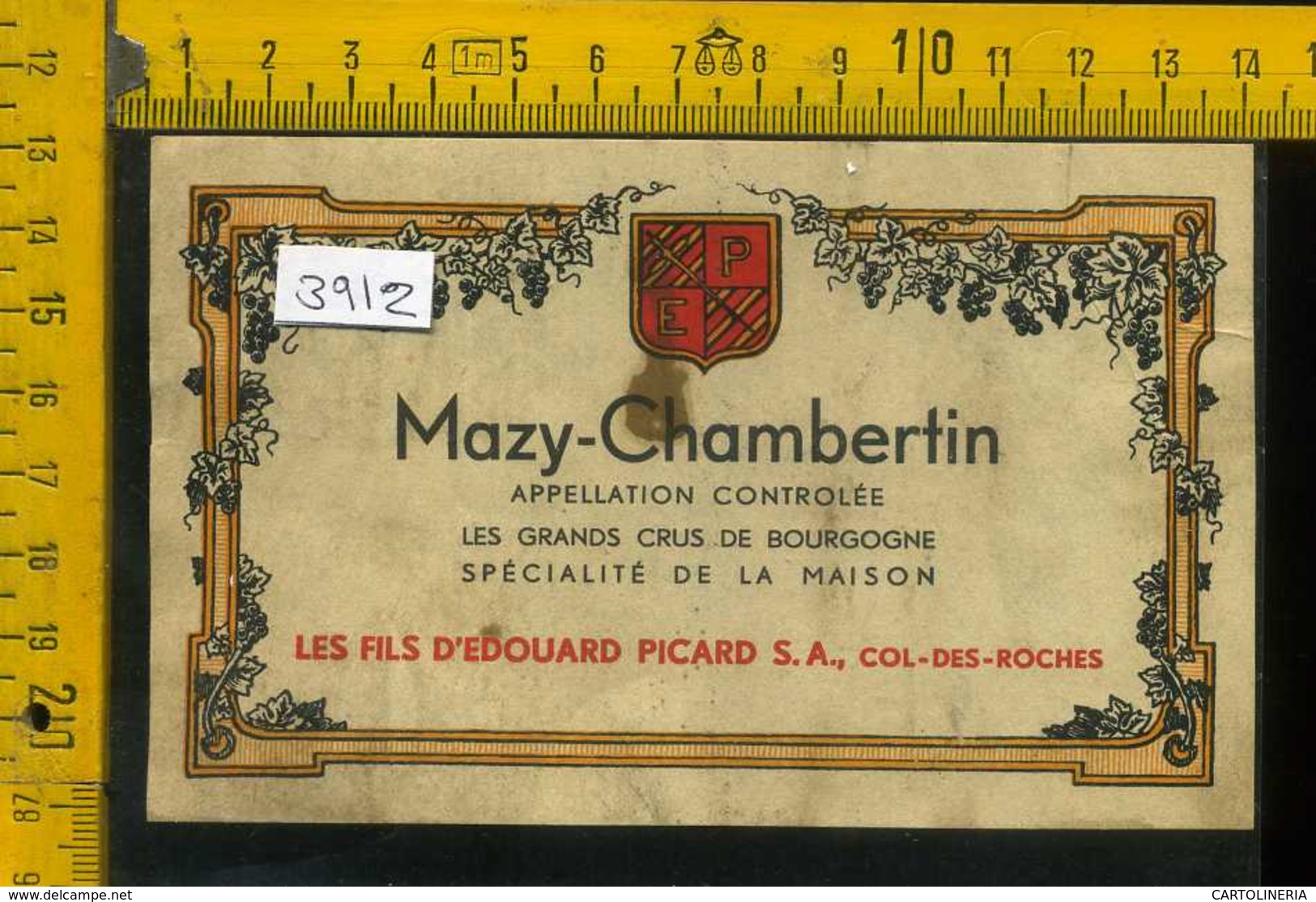 Etichetta Vino Liquore Mazy-Chambertin De La Maison-Francia - Altri & Non Classificati