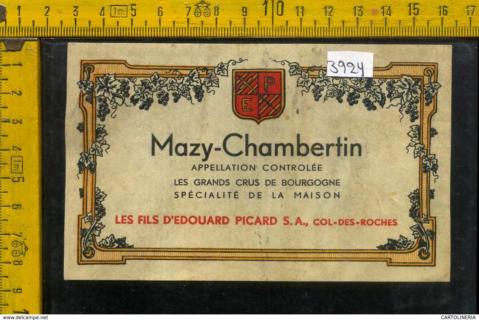 Etichetta Vino Liquore Mazy-Chambertin De La Maison-Francia - Autres & Non Classés