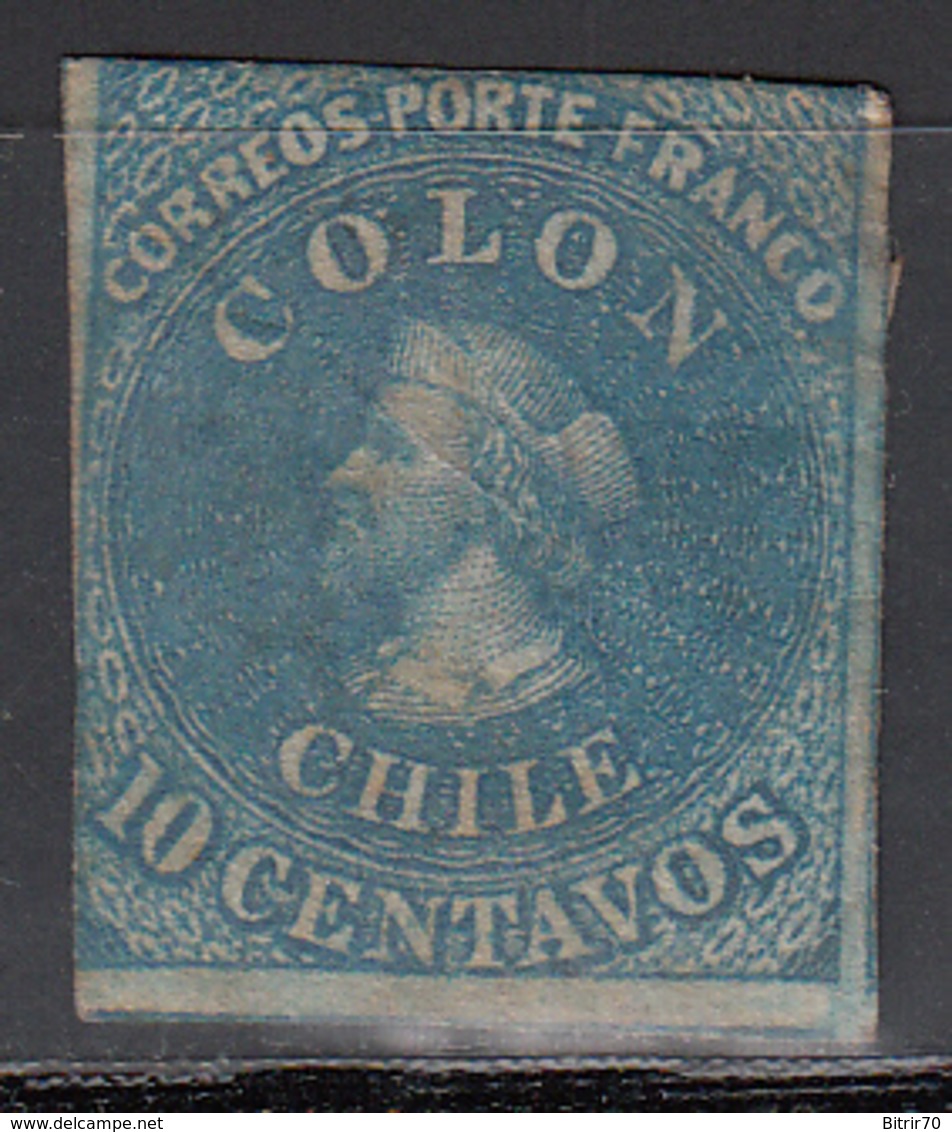 1861-67  Yvert Nº 9  (*) - Chile