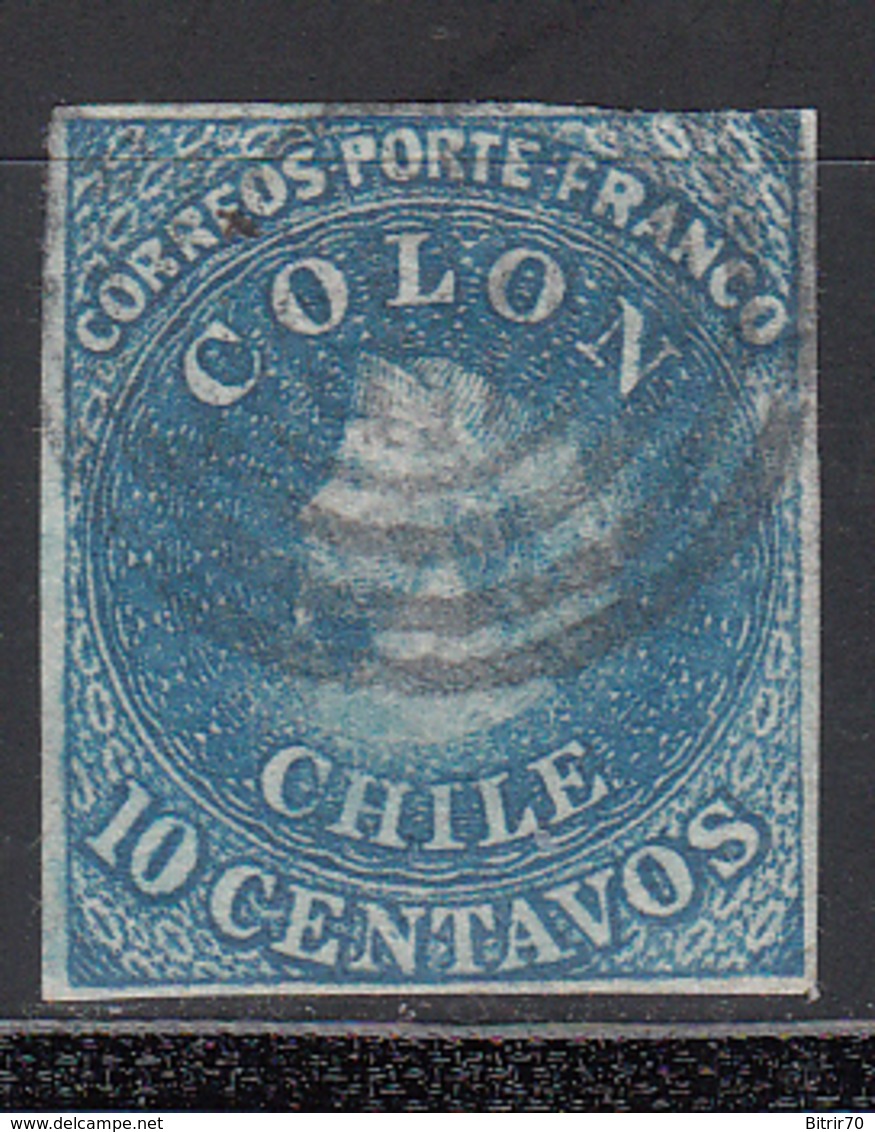 1861-67  Yvert Nº 9 - Chile