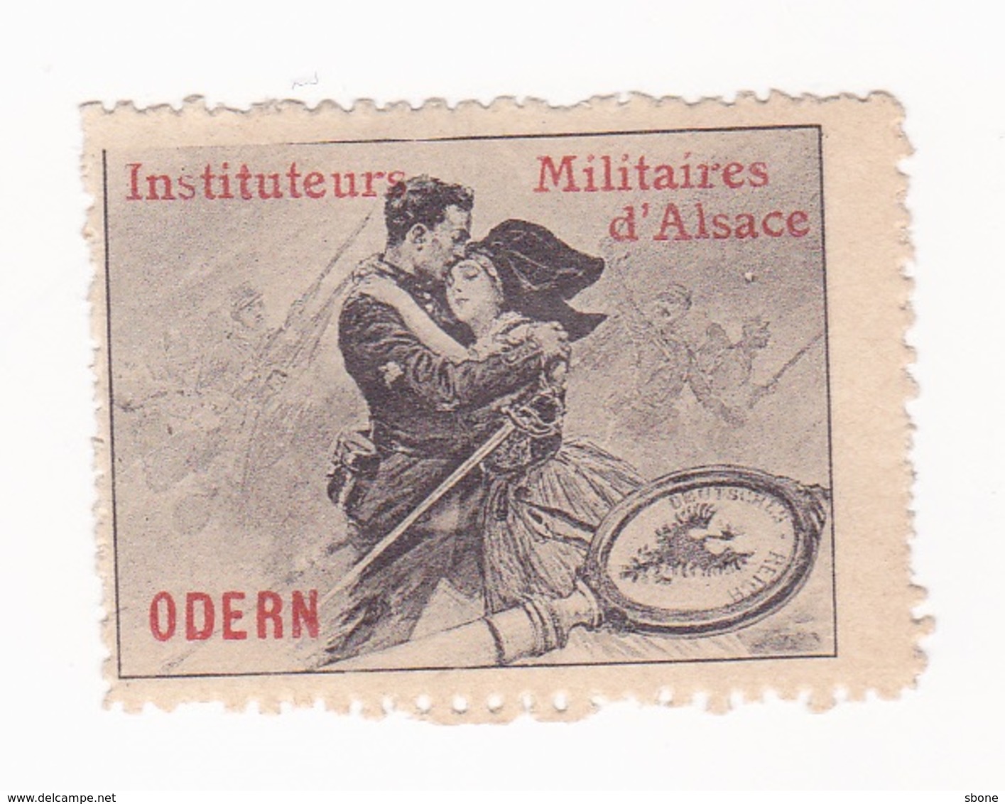 Vignette Militaire Delandre - Instituteurs Militaires D'Alsace - Odern - Vignette Militari