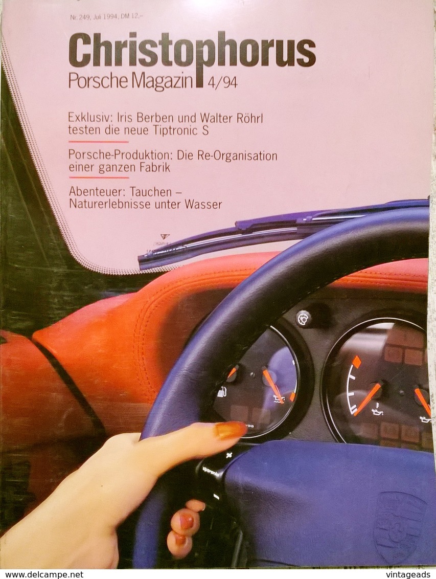 CA056 Autozeitschrift Christophorus, Porsche Magazin 4/94, Neuwertig - Auto En Transport