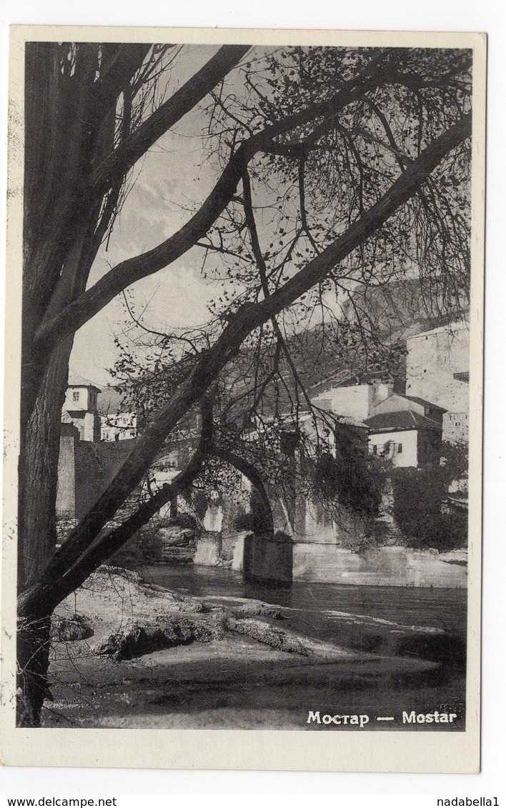 1934 YUGOSLAVIA, BOSNIA, MOSTAR , BRIDGE, TPO 33 SARAJEVO -ZELENIKA - Bosnien-Herzegowina