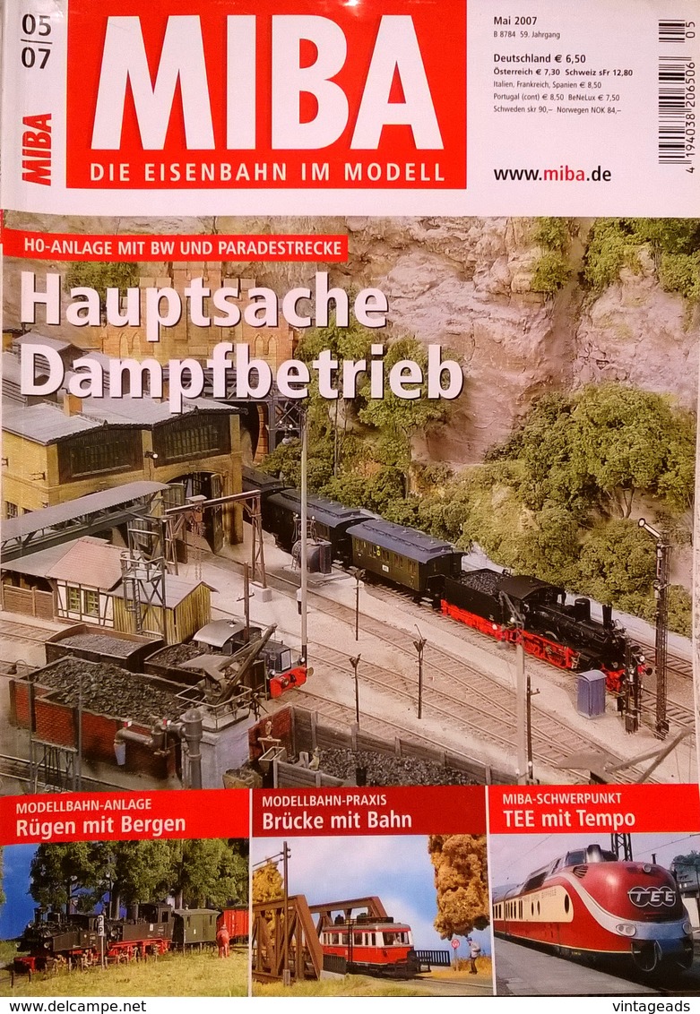 CA064, 6 Stk. Zeitschriften MIBA - Die Eisenbahn Im Modell, 2006/2007 - Tempo Libero & Collezioni