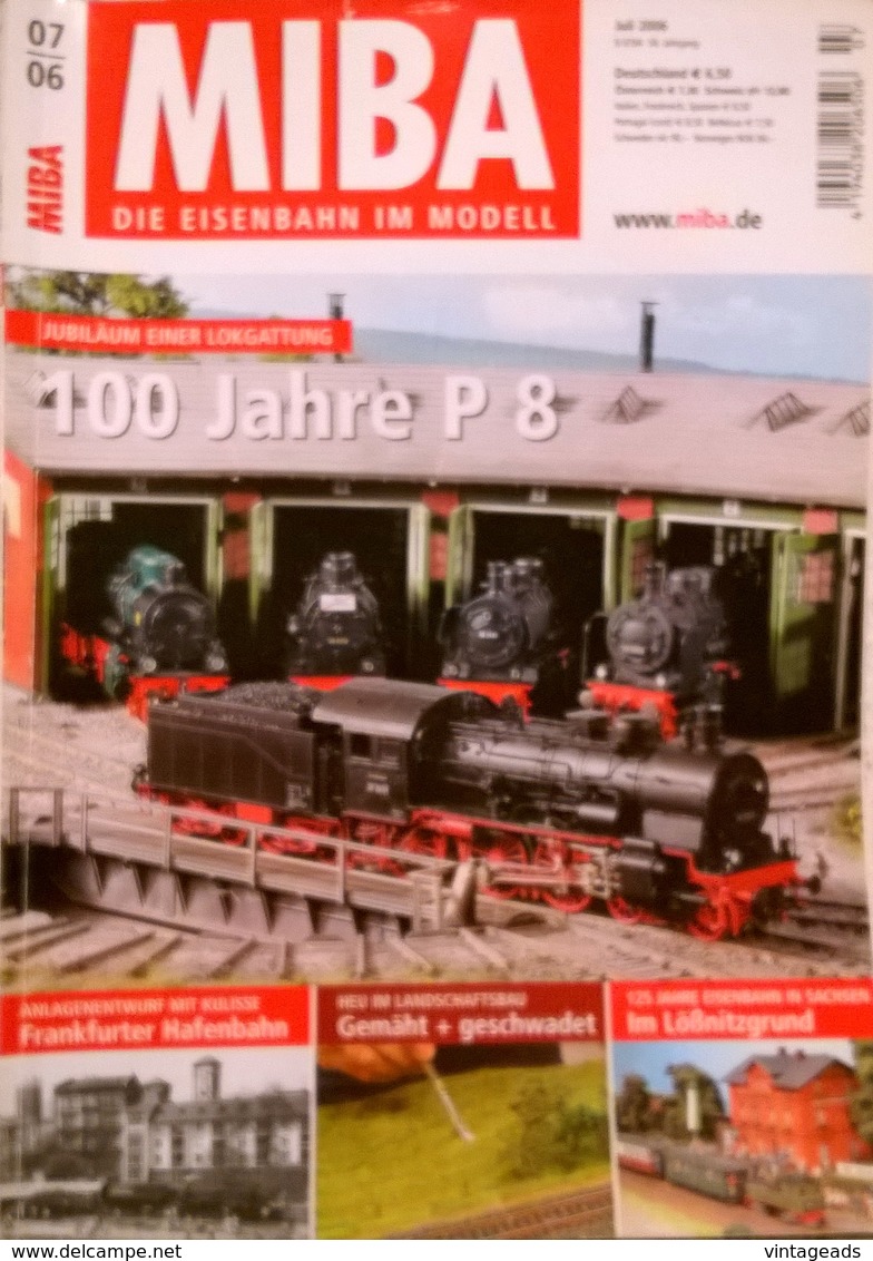CA064, 6 Stk. Zeitschriften MIBA - Die Eisenbahn Im Modell, 2006/2007 - Tempo Libero & Collezioni