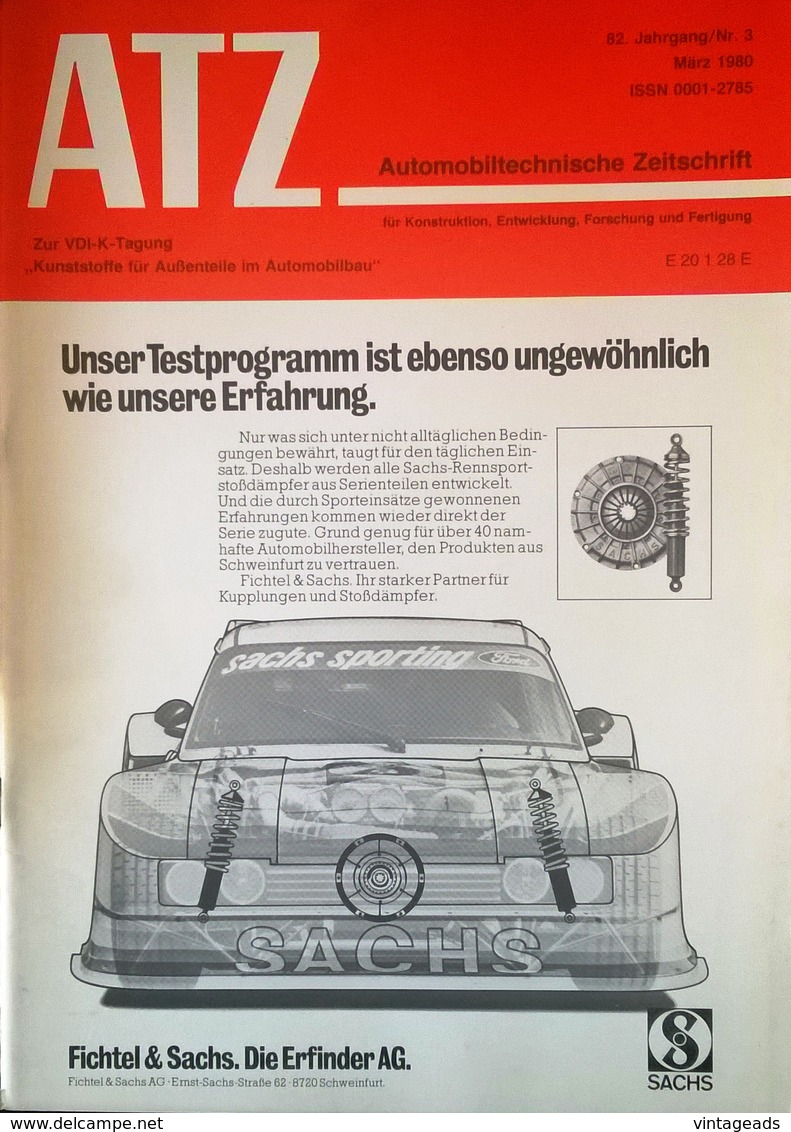 CA070 Autozeitschrift ATZ Automobiltechnische Zeitschrift Nr. 3, 1980 - Automobile & Transport
