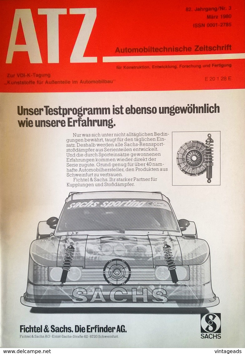 CA071 Autozeitschrift ATZ Automobiltechnische Zeitschrift Nr. 3, 1980 - Cars & Transportation