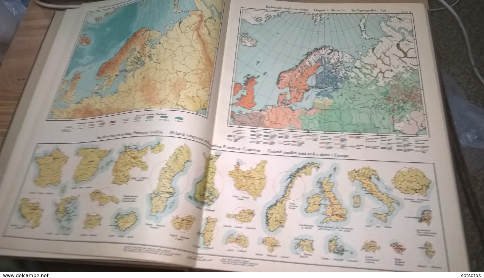 ATLAS of FINLAND - ATLAS OVER FINLAND (SUOMEN KARTASTO) 1925 - The GEOGRAPHICAL SOCIETY of FINLAND - 160PGS (8+38X4) - 3