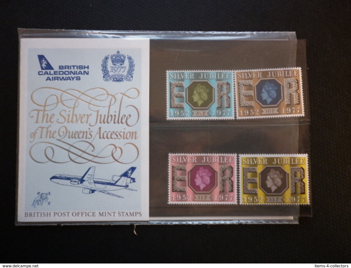 GREAT BRITAIN [UK] SG 1033 SILVER JUBILEE SOUVINER PRESENTATION PACK BRITISH CALEDONIAN AIRWAYS - Markenheftchen