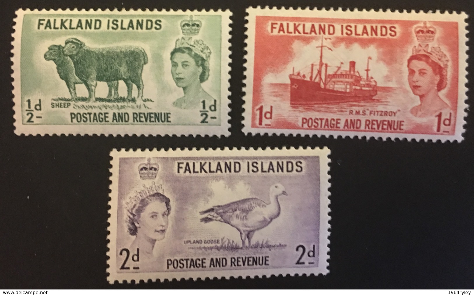 Falkland  - MH* - 1956/1957 - # 122/124 - Falklandeilanden