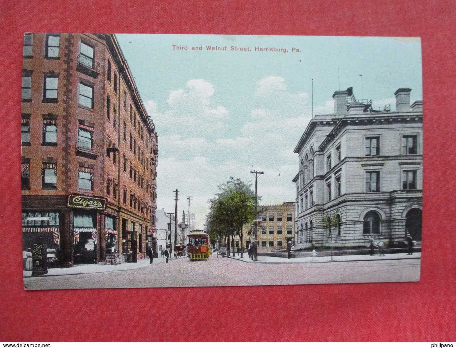 Trolley  Cigar Store  Third & Walnut Street  Harrisburg Pennsylvania    Ref 3320 - Harrisburg