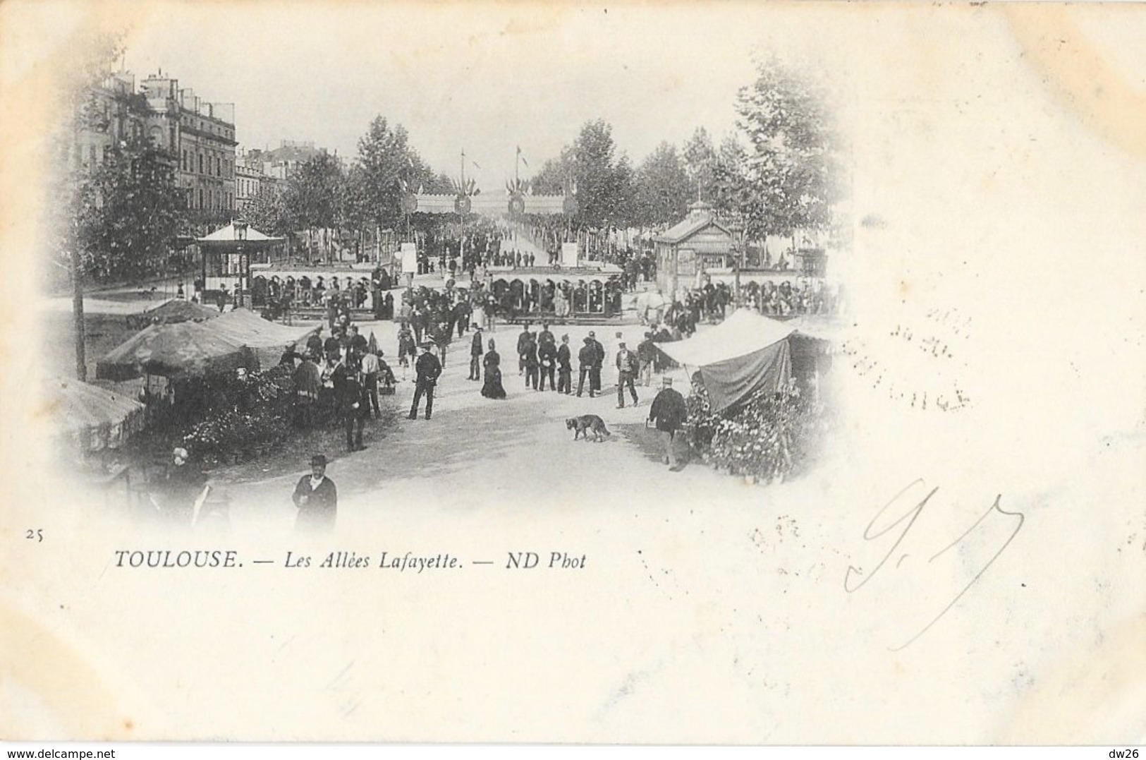 Toulouse - Les Allées Lafayette Pendant Les Foires - Carte ND Phot. Dos Simple N° 25 - Toulouse