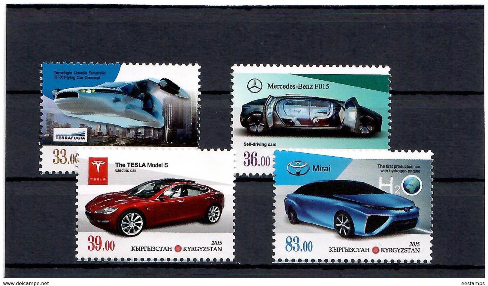 Kyrgyzstan.2015  Cars Of XXI Century. 4v: 33, 36, 39, 83  Michel # 838-41 - Kirghizstan