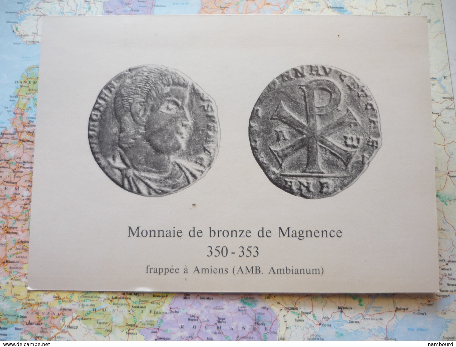 Monnaie De Bronze De Magnence 350-353 Frappé à Amiens Tirage Limité 500 Ex. - Monnaies (représentations)