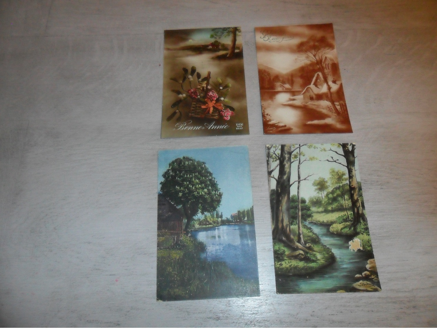 Beau lot de 60 cartes postales de fantaisie paysages paysage Mooi lot van 60 postkaarten fantasie landschappen landschap