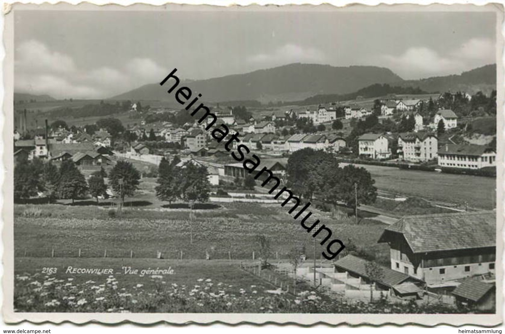 Reconvilier - Vue Generale - Bahnhof - Foto-AK - Edition Perrochet Lausanne - Feldpost Gel. 1940 - Reconvilier