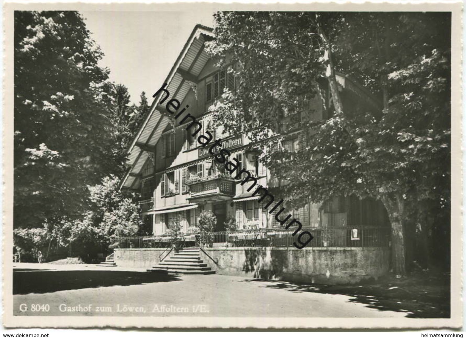 Affoltern - Gasthof Zum Löwen Besitzer Ernst Grossenbacher - Foto-AK Grossformat 50er Jahre - Edition ABC Schönbühl - Affoltern Im Emmental 