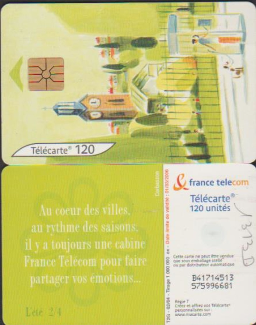 F1313D TÉLÉCARTE 120 U TELECARTE LA VILLE L’ETE PUCE GEM1 2004/02 - Variétés