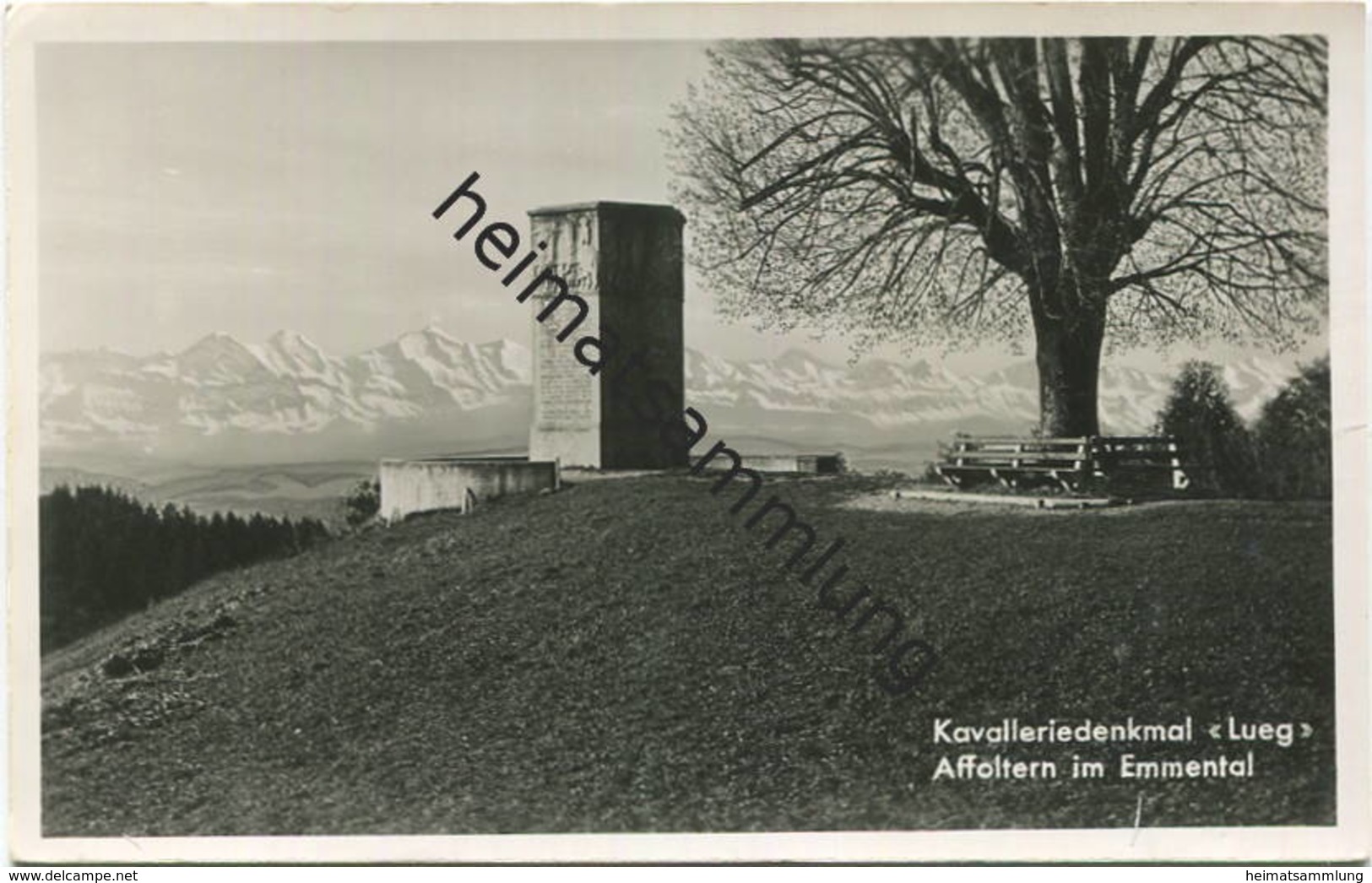 Affoltern - Kavalleriedenkmal Lueg - Foto-AK - Verlag Verkehrsverein Dürrenroth - Dürrenroth