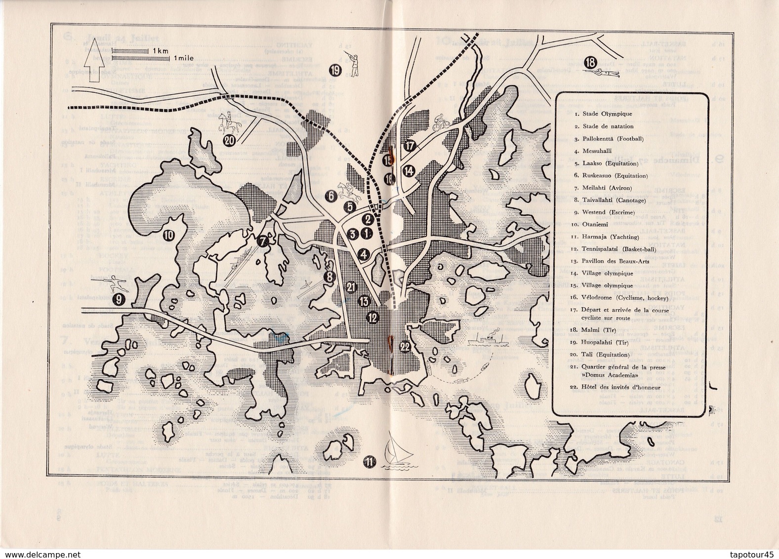 (C 3) Programme Des XV ïm Jeux OLYMPIQUES "HELSINKI 1952 (20 Pages Format B 5) - Programmes