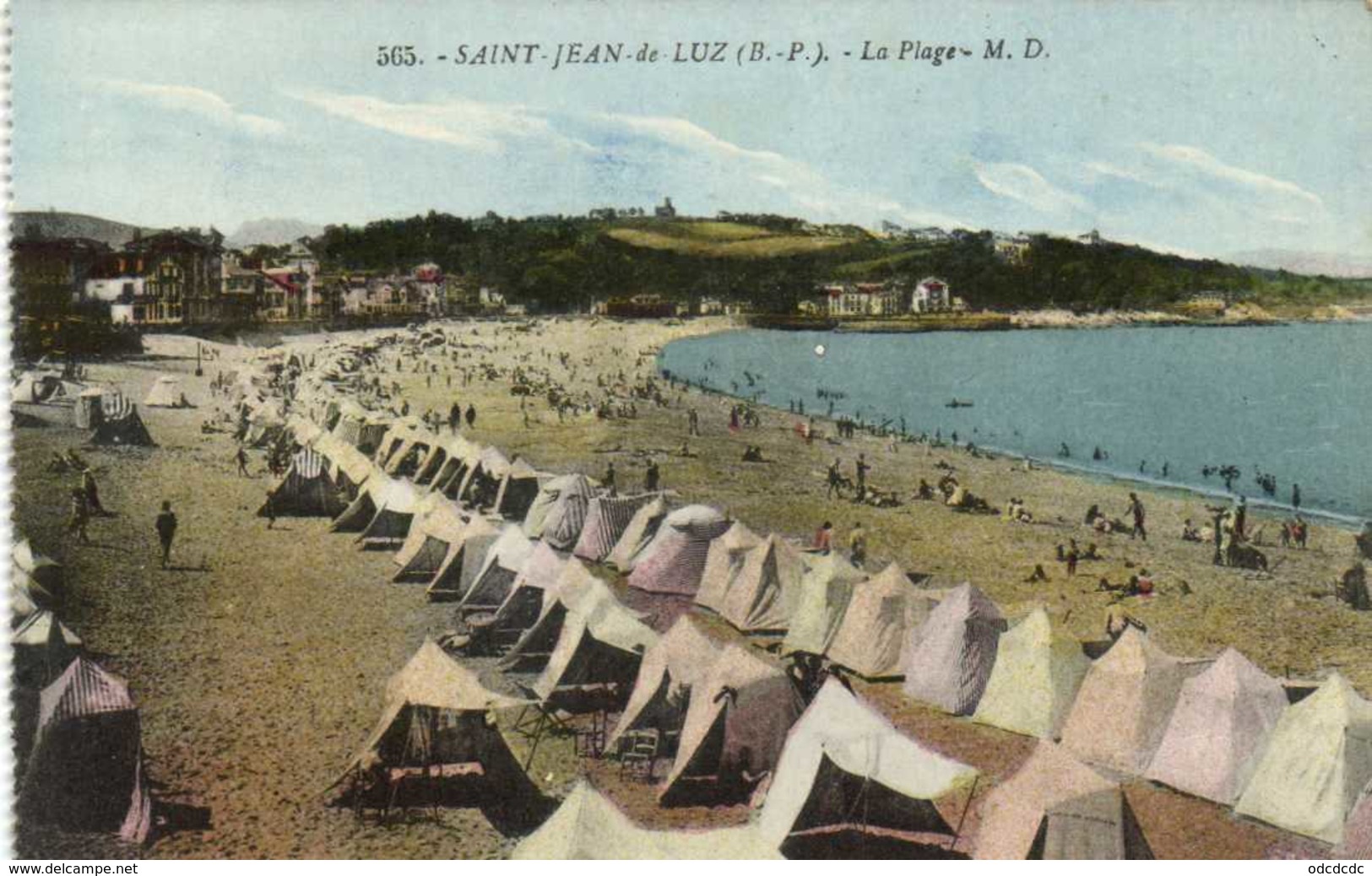 SAINT JEAN DE LUZ  La Plage Tentes 2  Colorisée  RV - Saint Jean De Luz