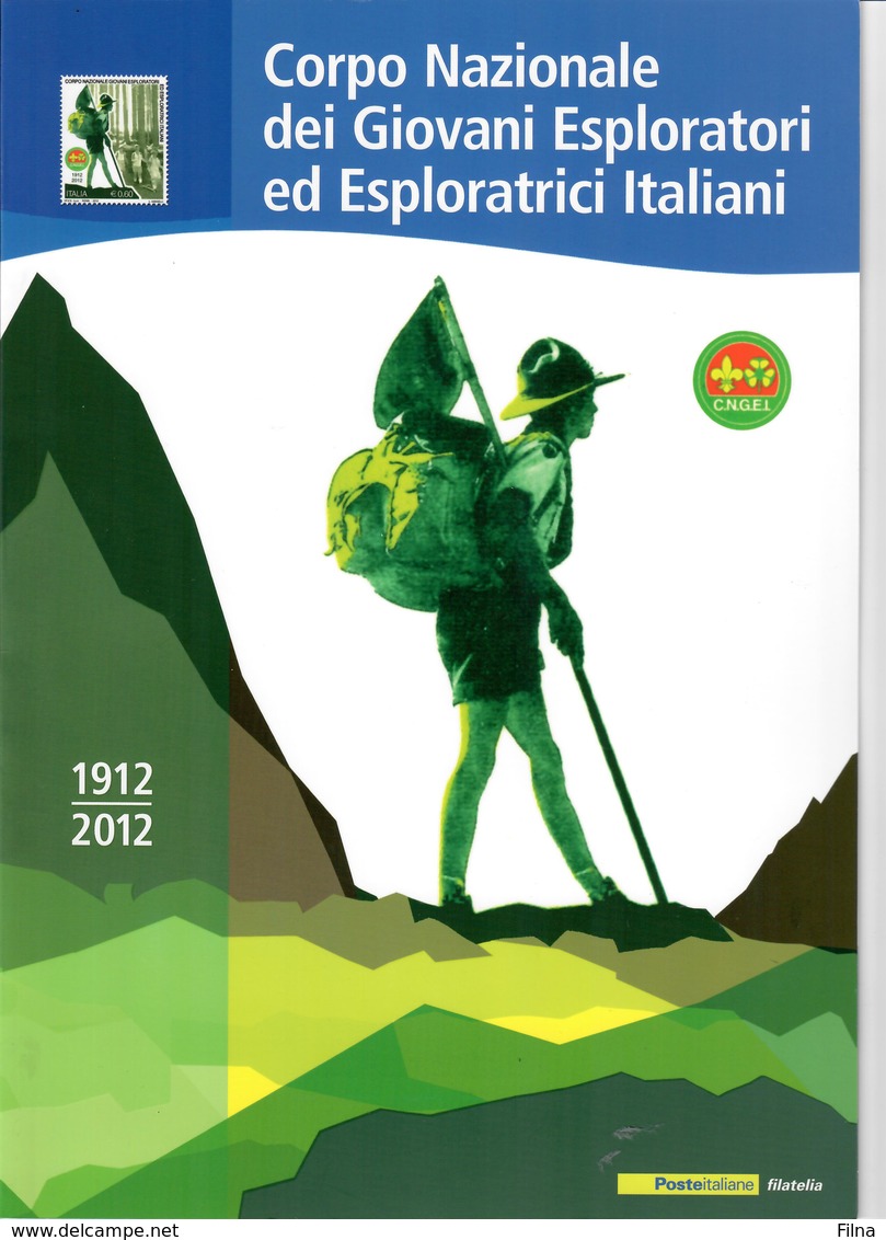 ITALIA 2012 - FOLDER  CORPO NAZIONALE GIOVANI ESPLORATORI ITALIANI   -SENZA SPESE POSTALI - Folder