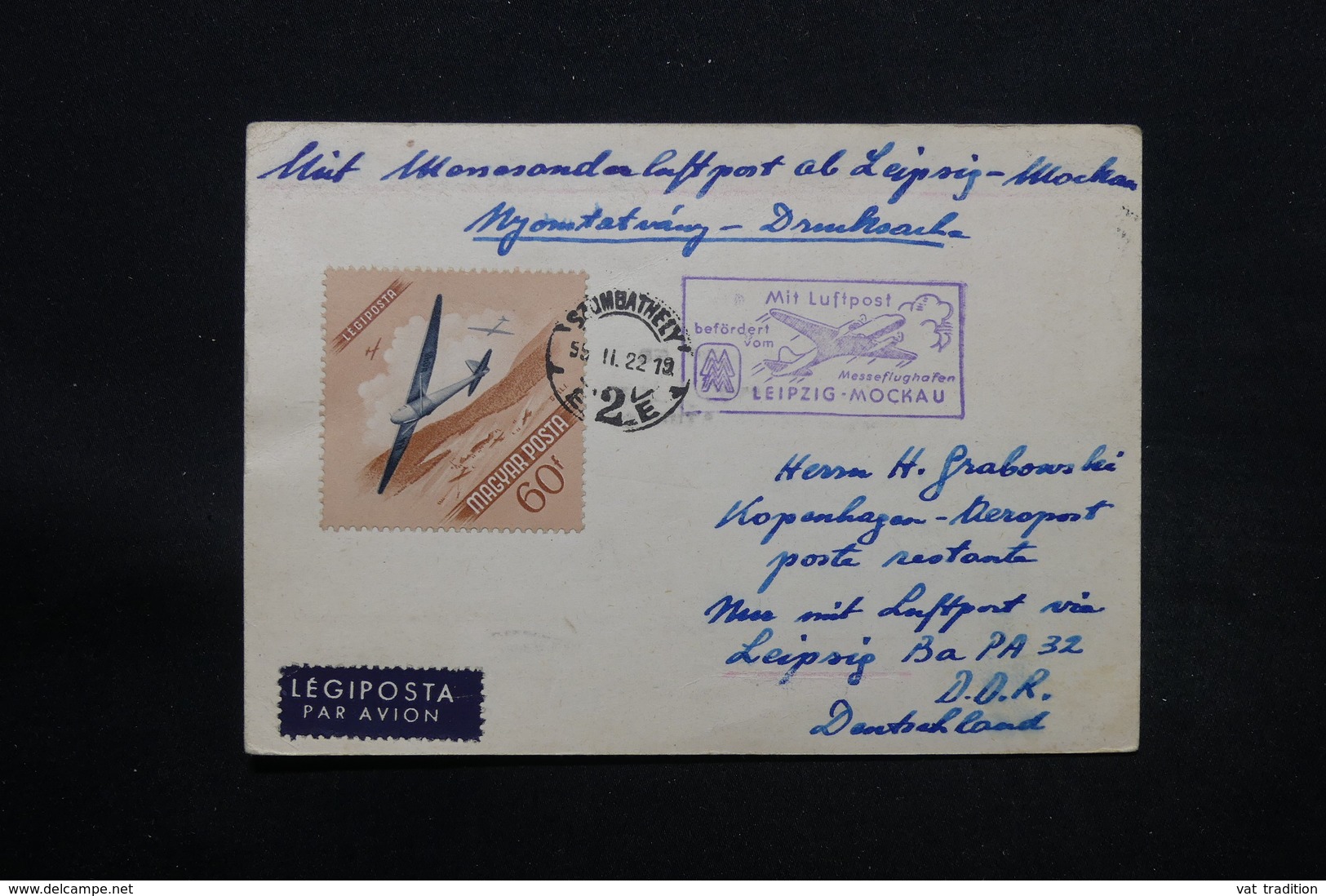 HONGRIE - Carte De Correspondance Illustrée Par Avion Pour Leipzig En 1959 , Affranchissement Plaisant - L 28245 - Storia Postale